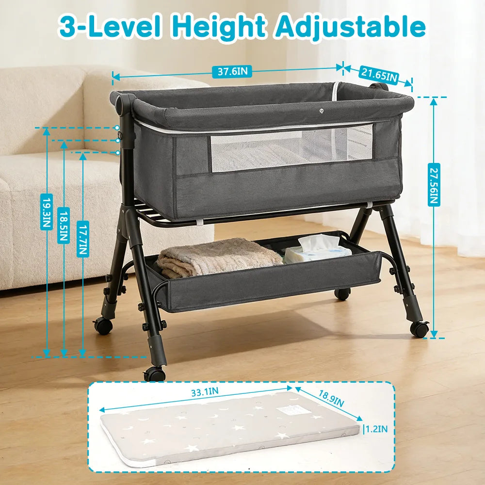3 in 1 Baby Bassinet Bedside Sleeper