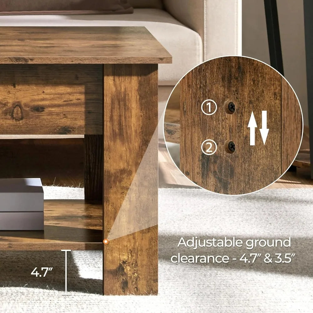 Lift Top Coffee Table with Hidden Compartment