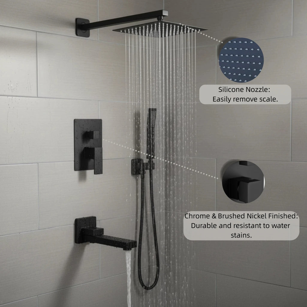 Rain Shower System with Tub Spout & Handheld