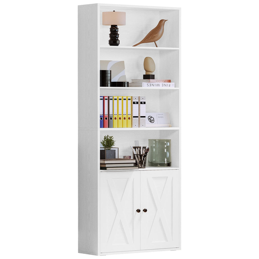 Industrial Bookcase with Doors