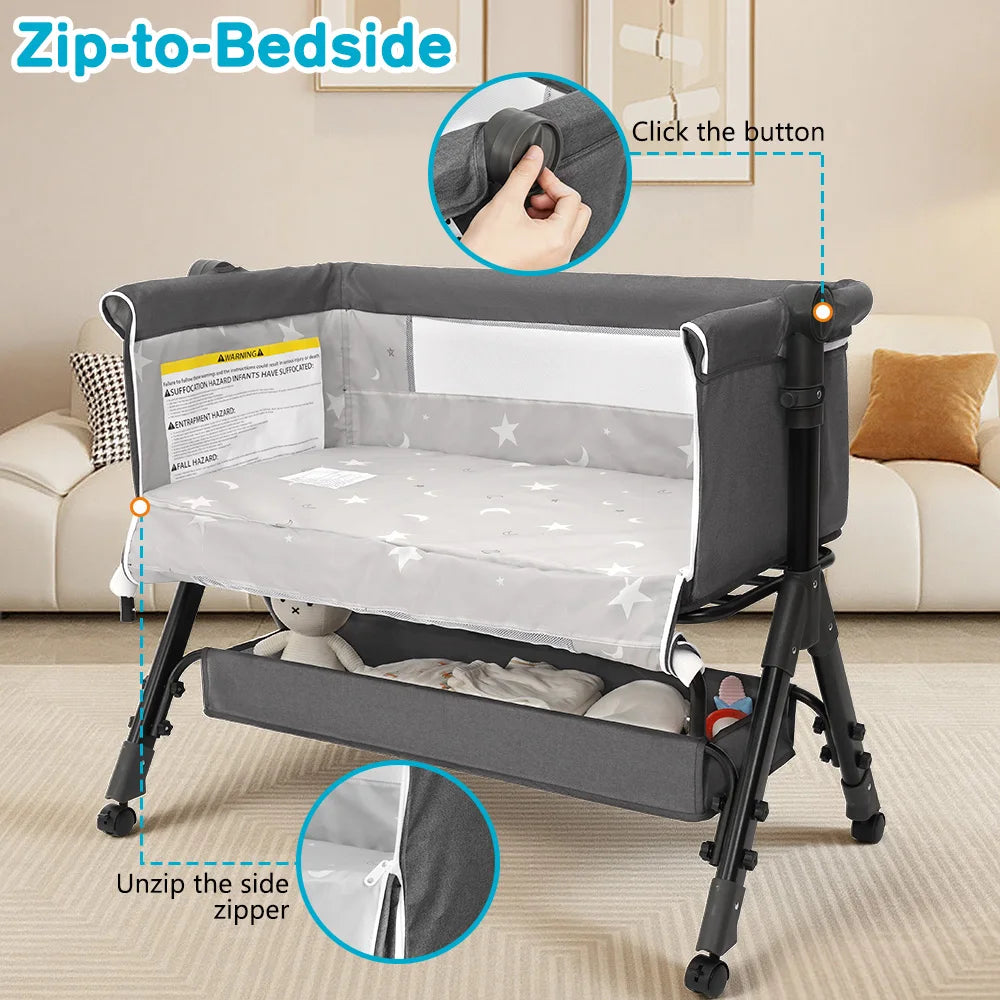 3 in 1 Baby Bassinet Bedside Sleeper