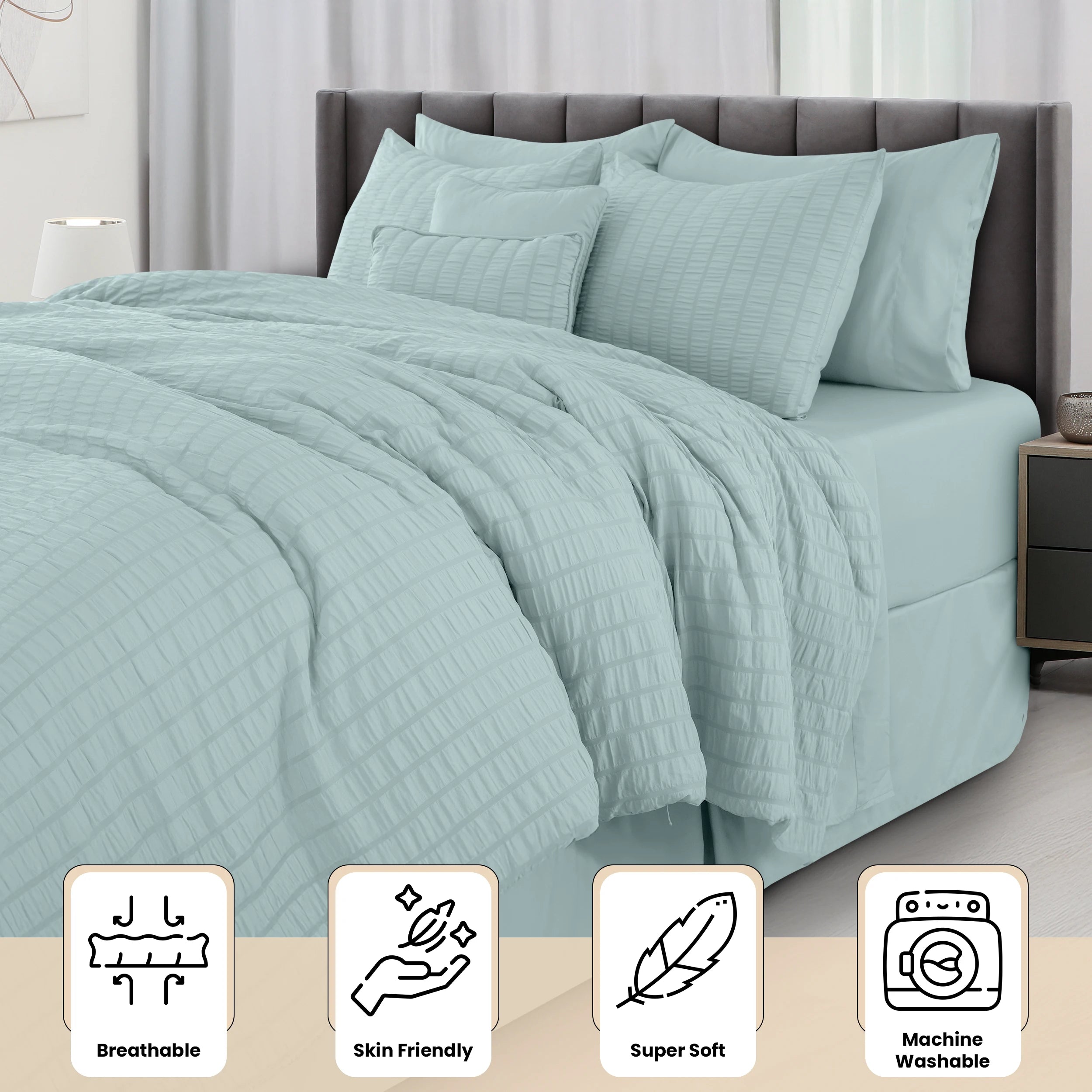 10 Piece Comforter Set Bed in a Bag
