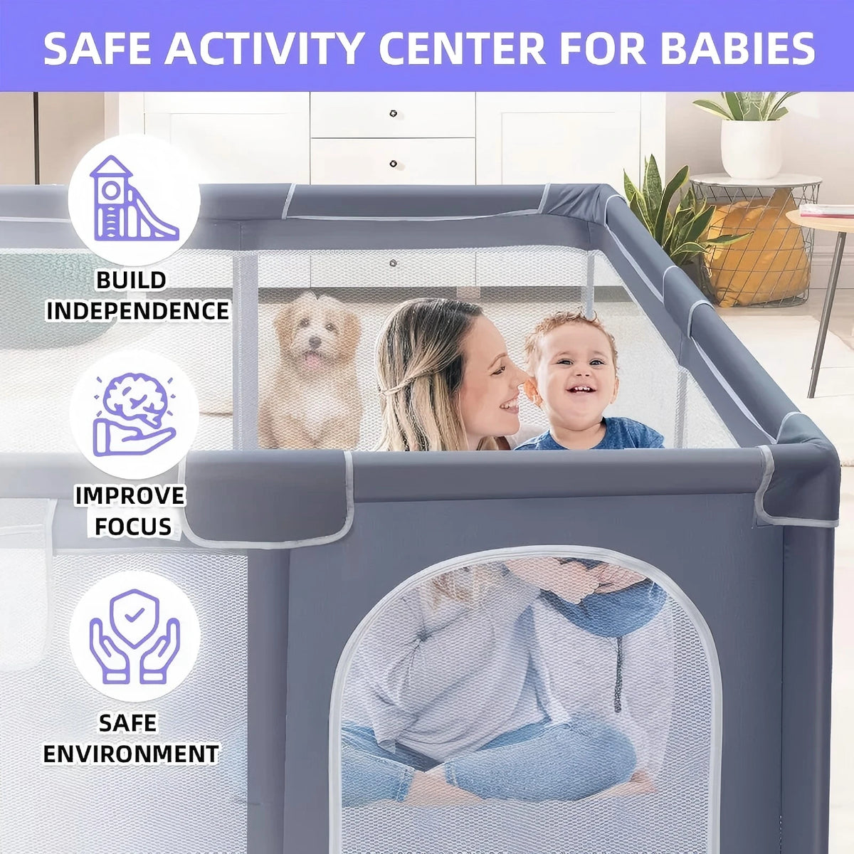 Extra Large Indoor/Outdoor Baby Playpen