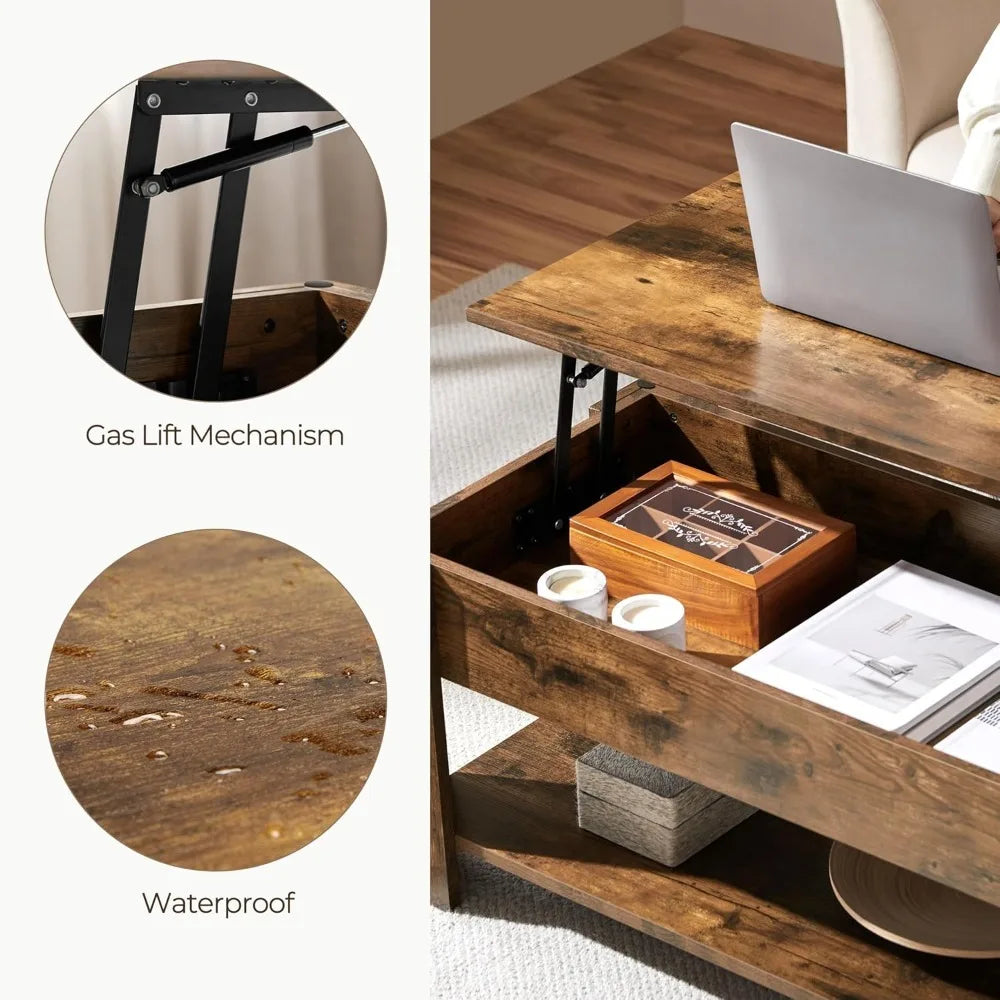 Lift Top Coffee Table with Hidden Compartment