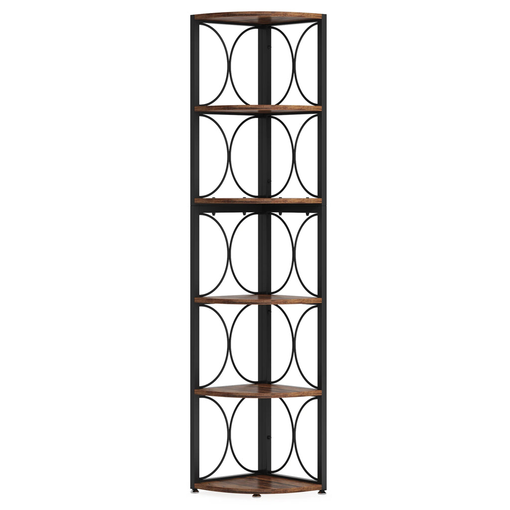 Rustic Corner Bookshelf (67 inch Tall)