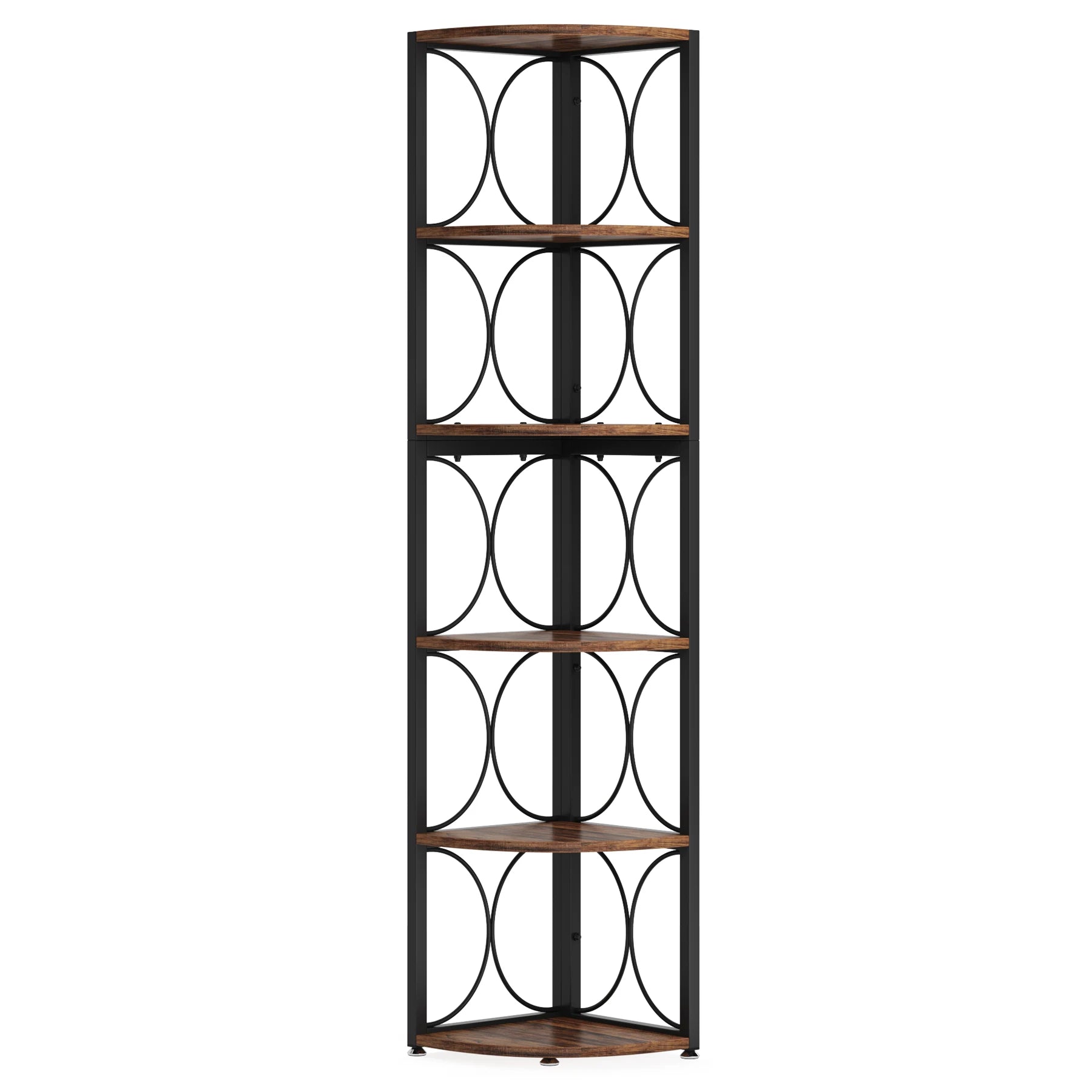 Rustic Corner Bookshelf (67 inch Tall)