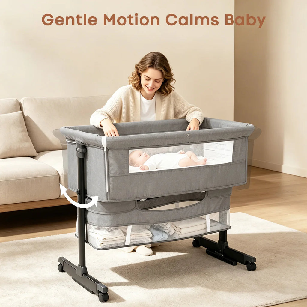 Portable 3 in 1 Foldable Bedside Bassinet Crib