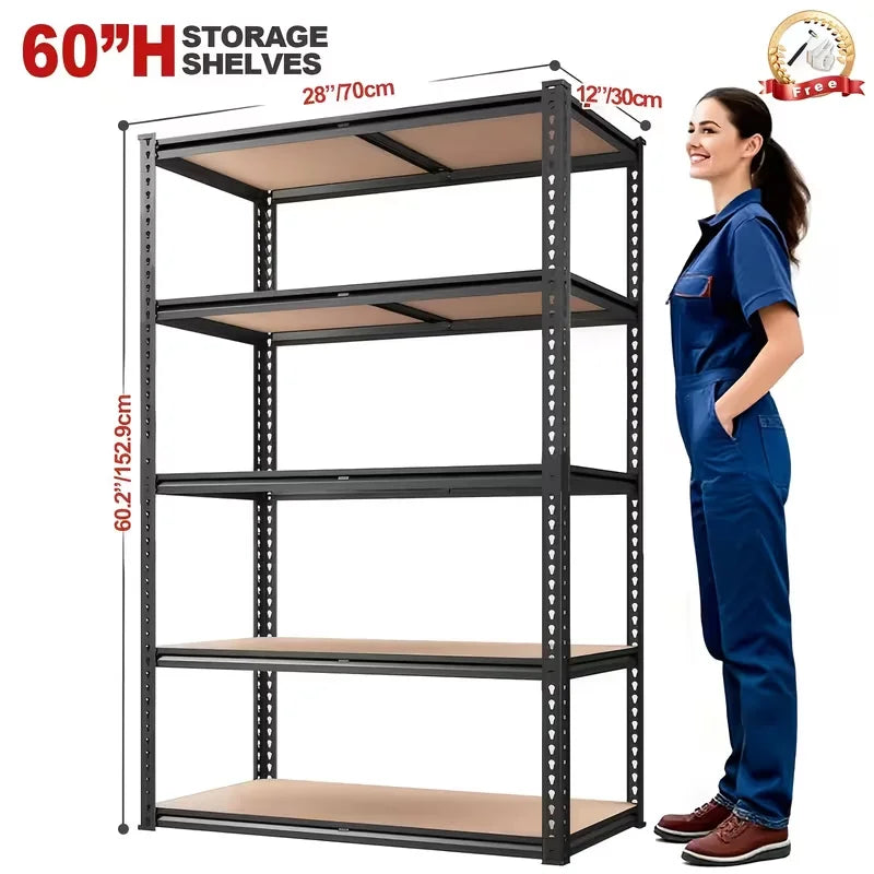 60/72 Inch Heavy-duty Metal Storage Rack