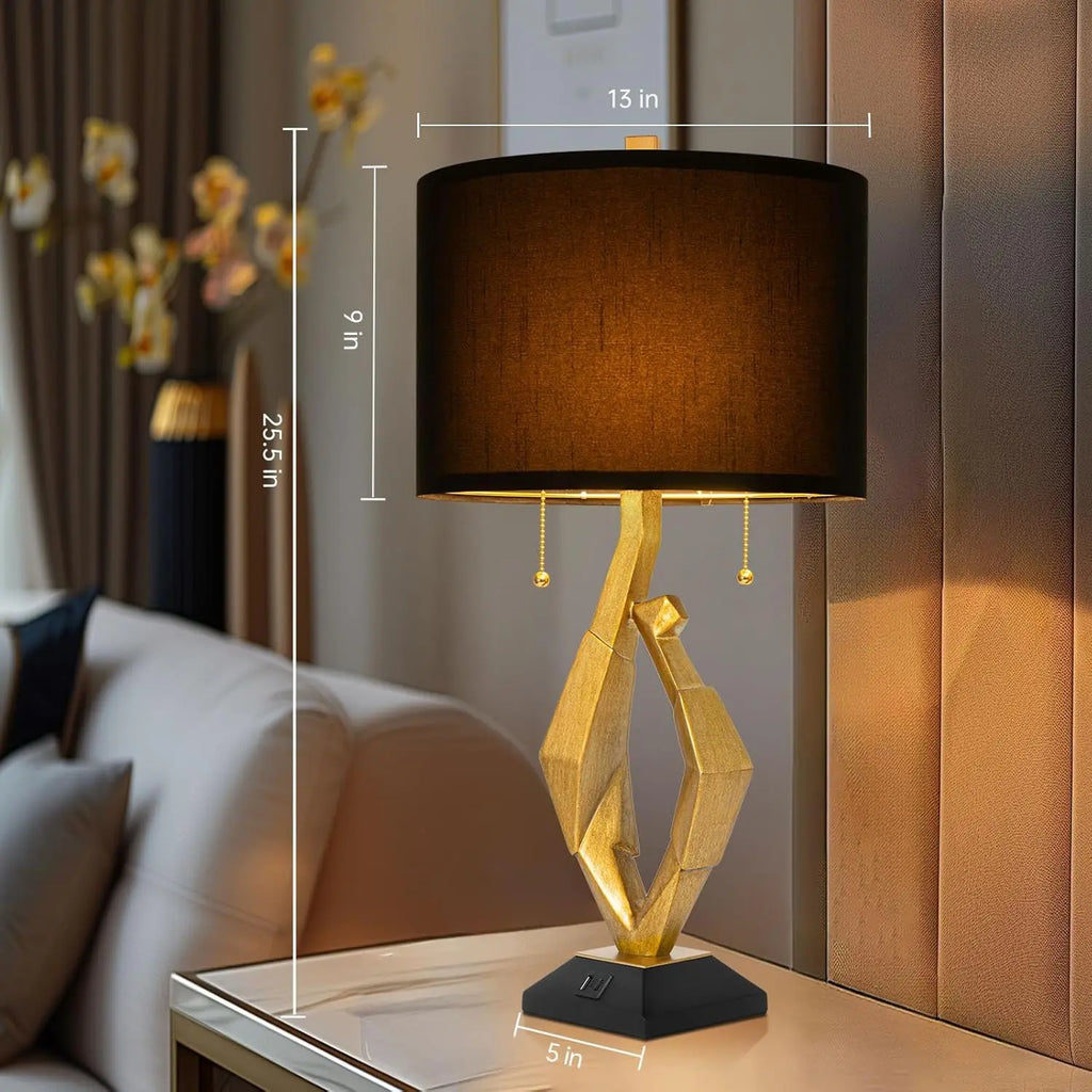 Farmhouse Bedside or Living Room Table Lamps (Set of 2)