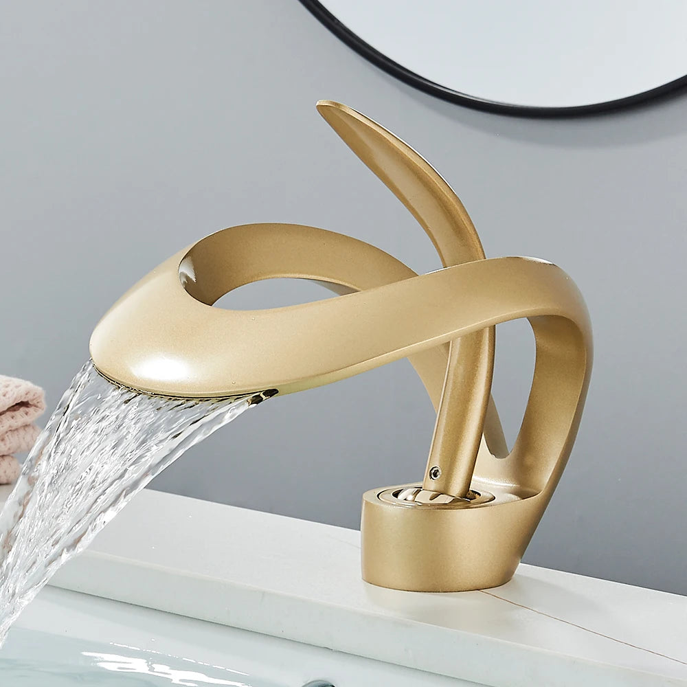 Contemporary Waterfall Basin Faucet