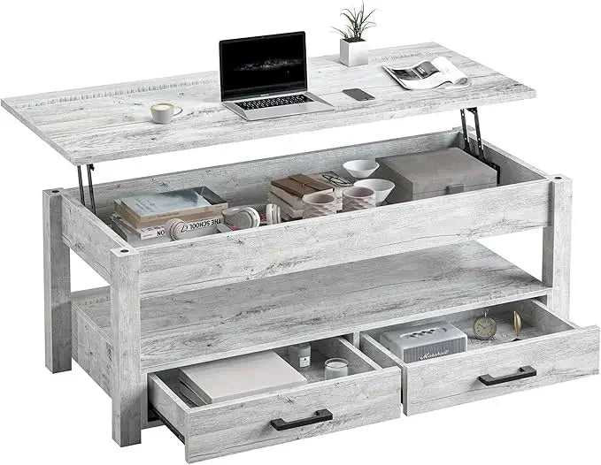 Lift-top coffee table with storage