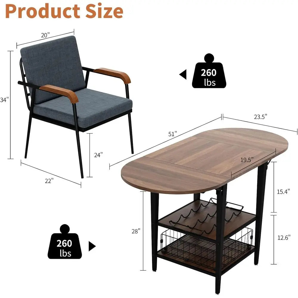 Breakfast Nook Table with Storage Bench