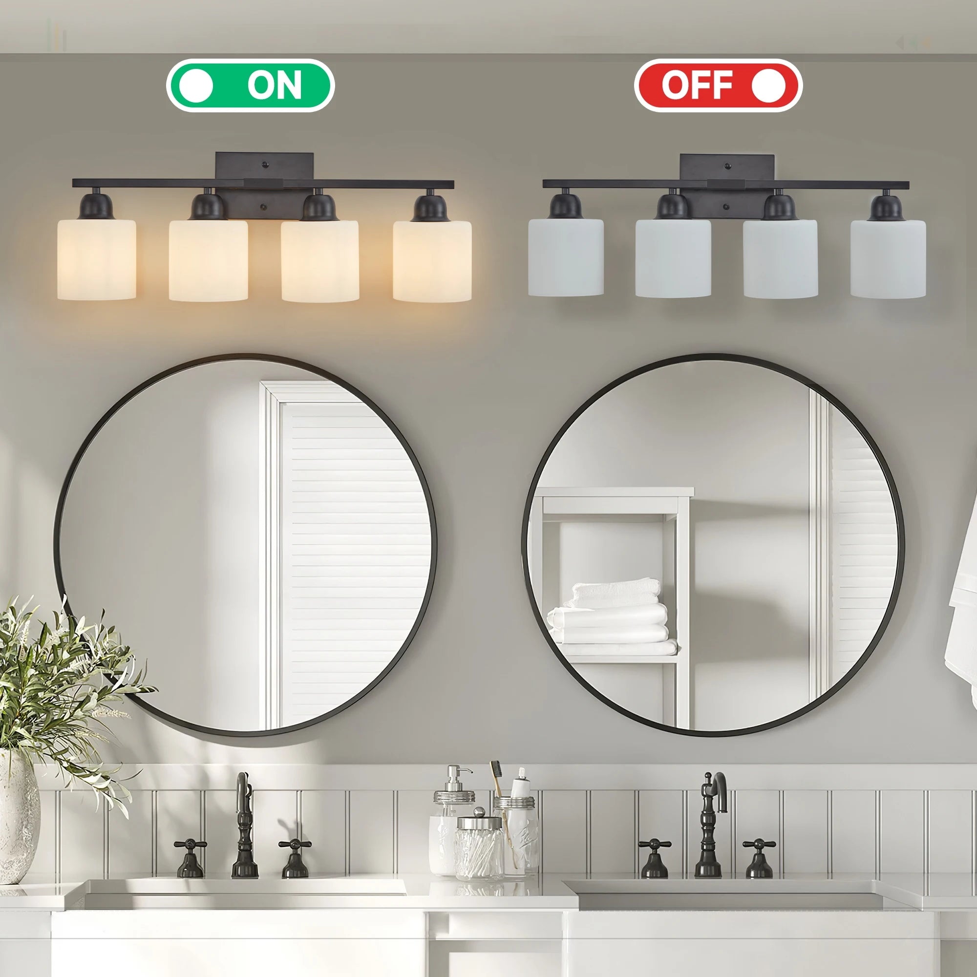Modern Matte Black Over Vanity Lights
