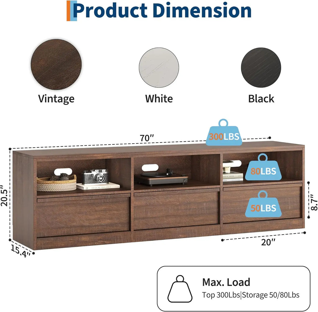 Modern Media Console/TV Stand with Storage