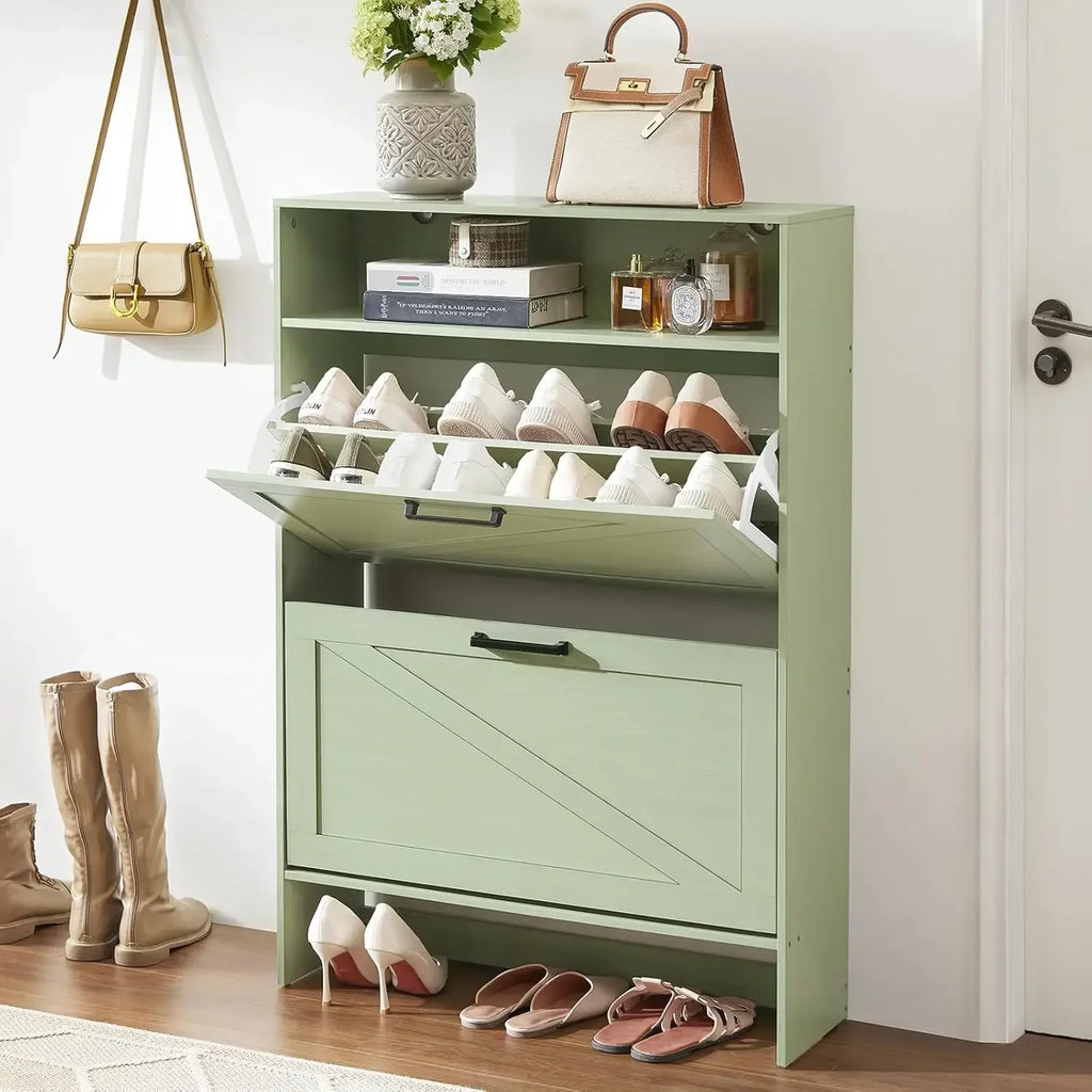 Farmhouse Shoe Storage Cabinet