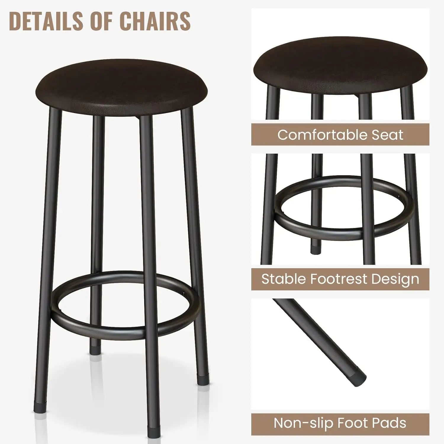 Kitchen Island with Seating & Storage Shelf