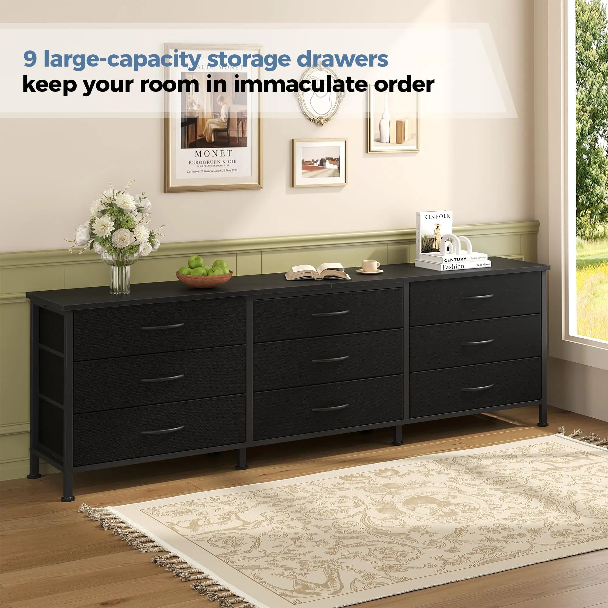 Furniture Cabinet with 9 Drawers