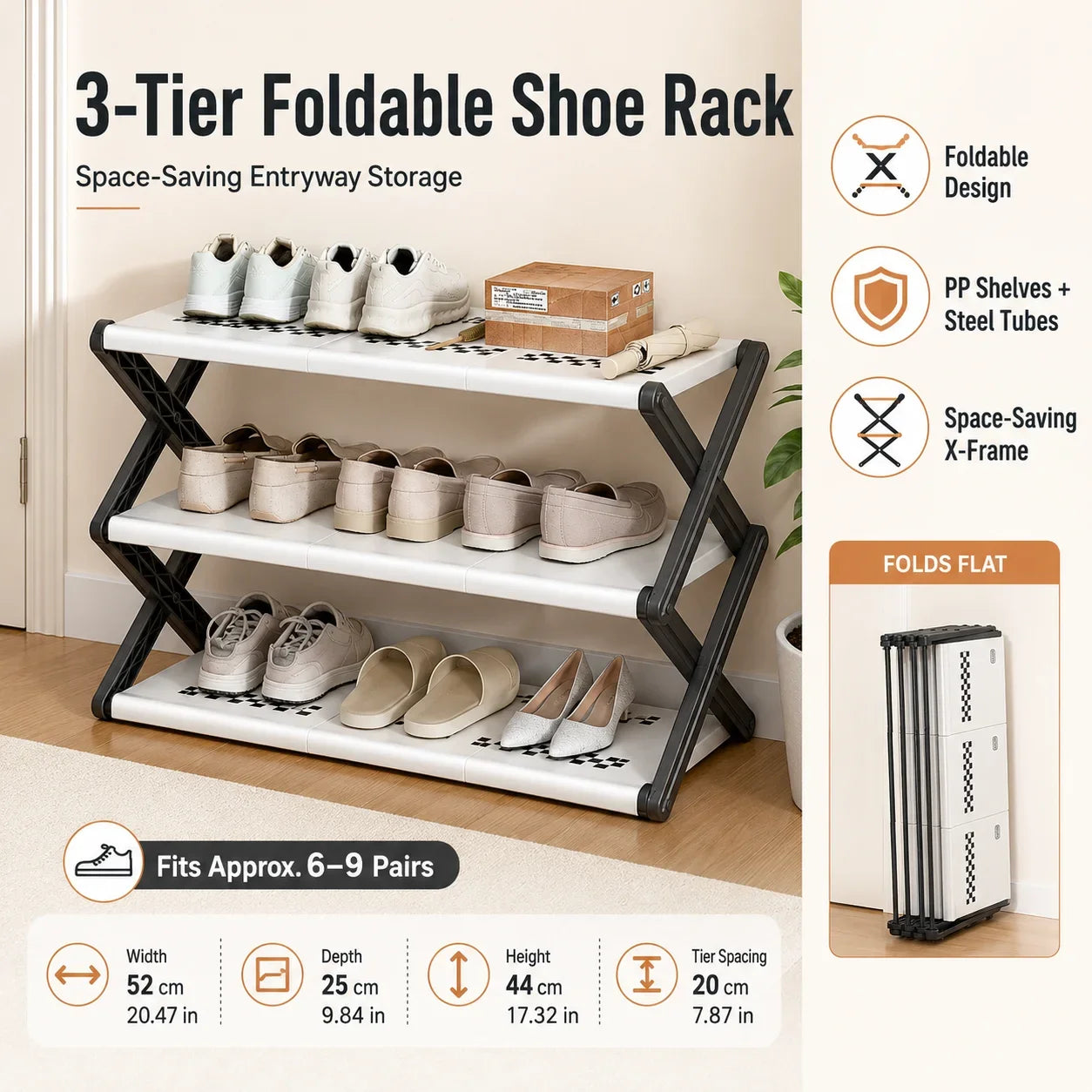 Foldable Shoe Rack