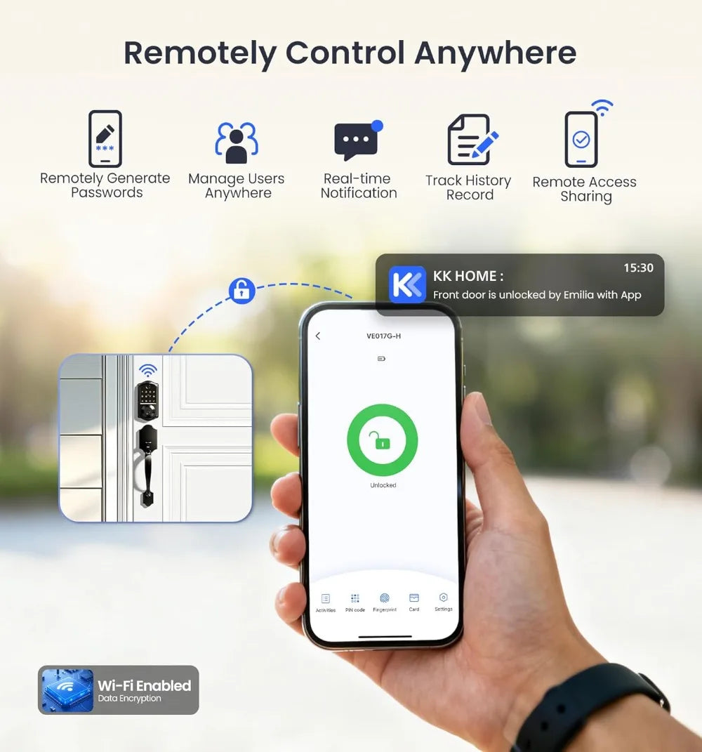 Wi-Fi Keyless Entry Smart Door Lock,