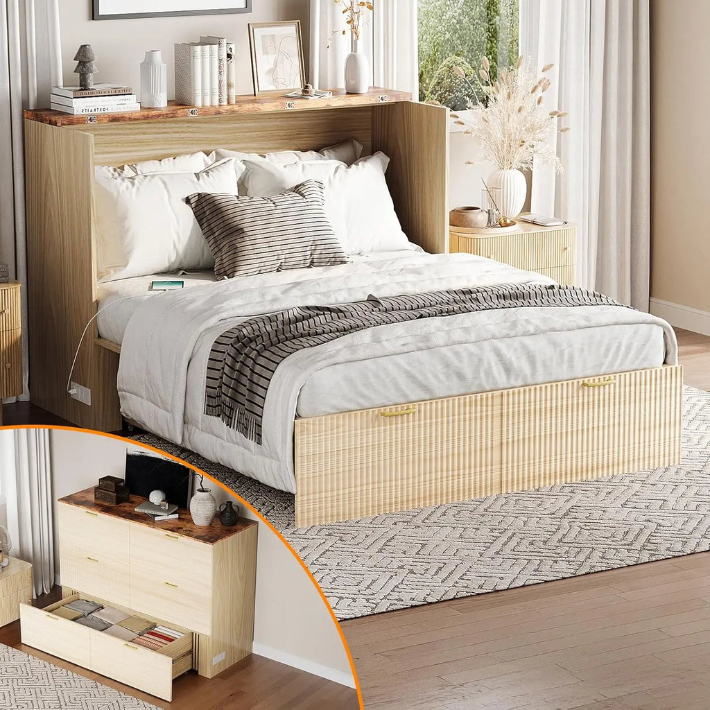 Queen Size Murphy Bed with Storage