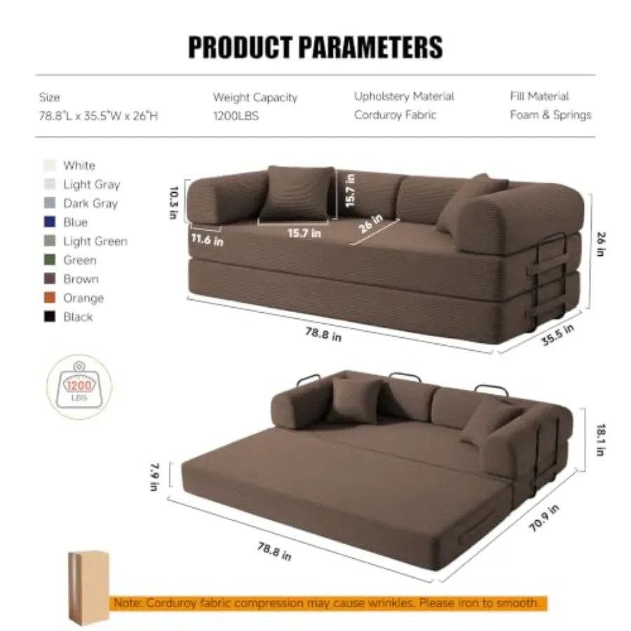 Convertible 4-in-1 Boneless Couch