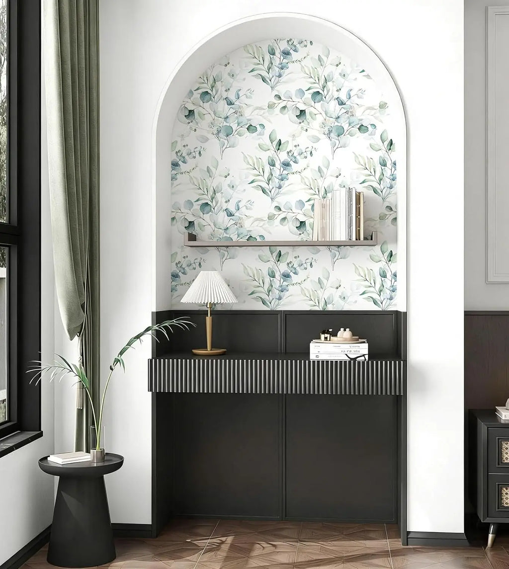 Boho Eucalyptus Peel and Stick Wallpaper