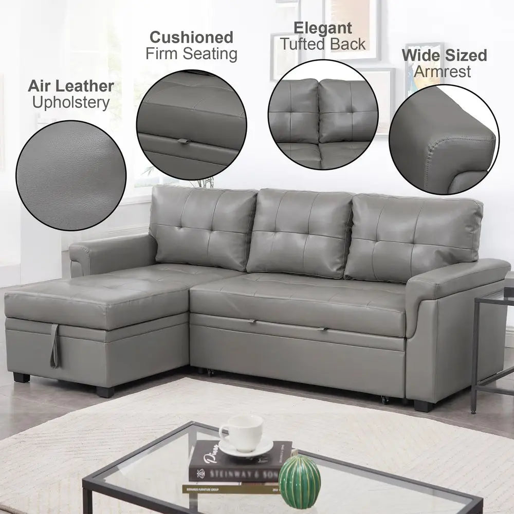 L Shaped Sectional Couch with Storage