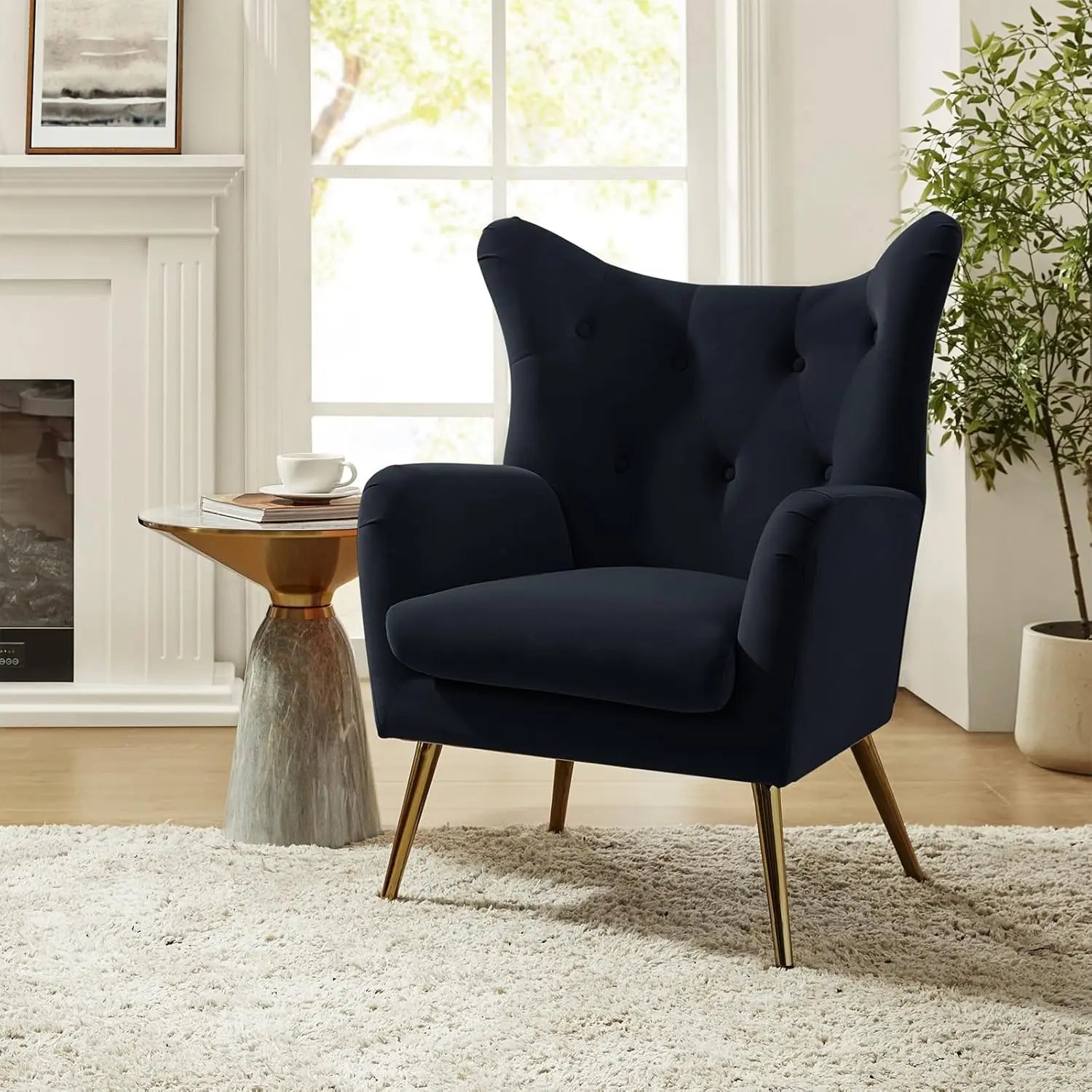 Modern Wingback Arm Chair