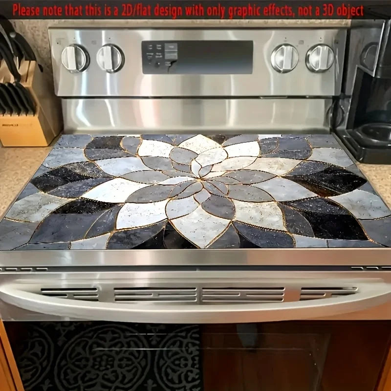 Floral Stove Top Cover