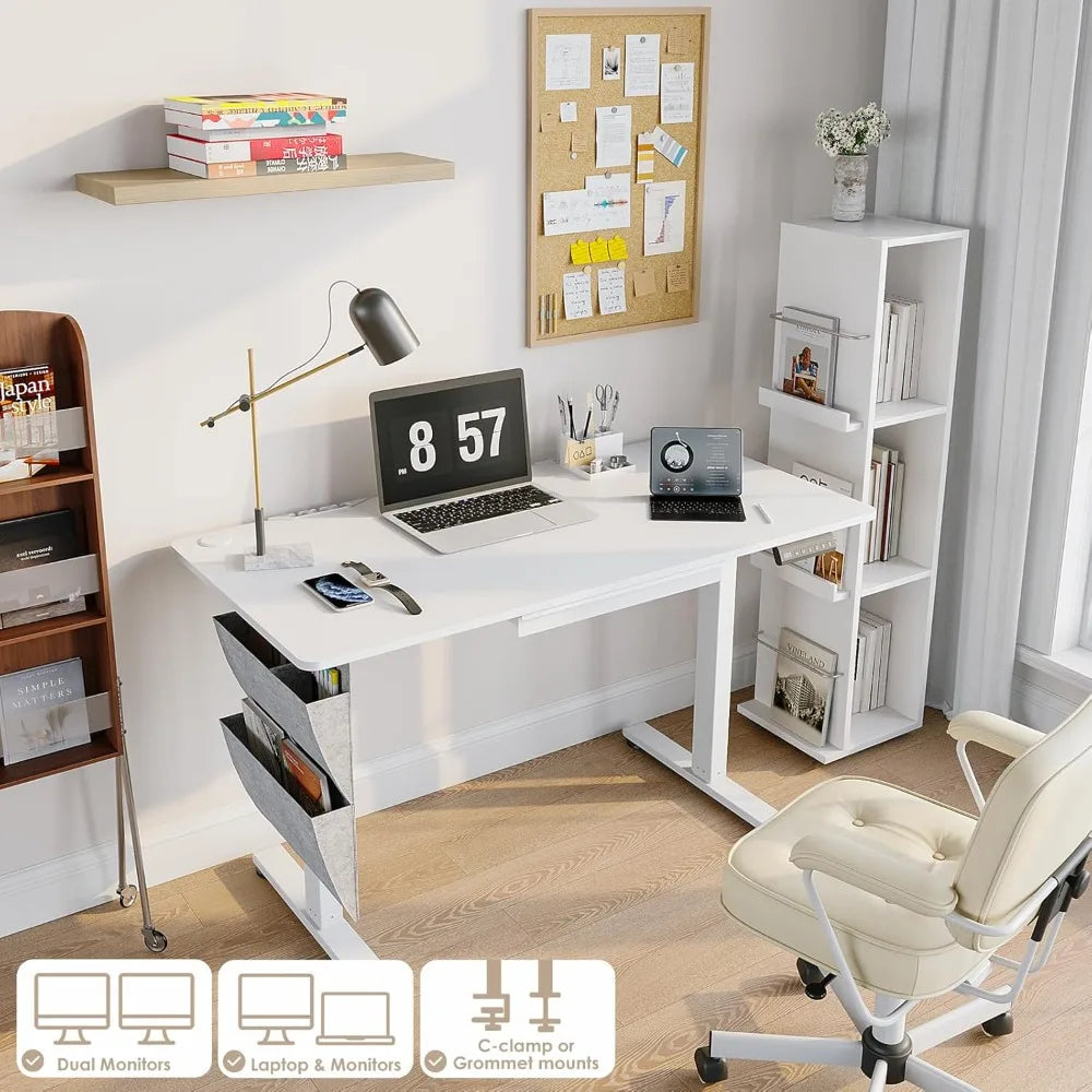 Electric Standing Desk with Drawers