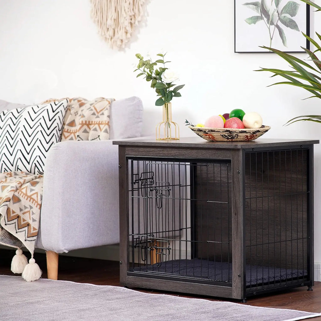 Dog Crate Furniture with Cushion