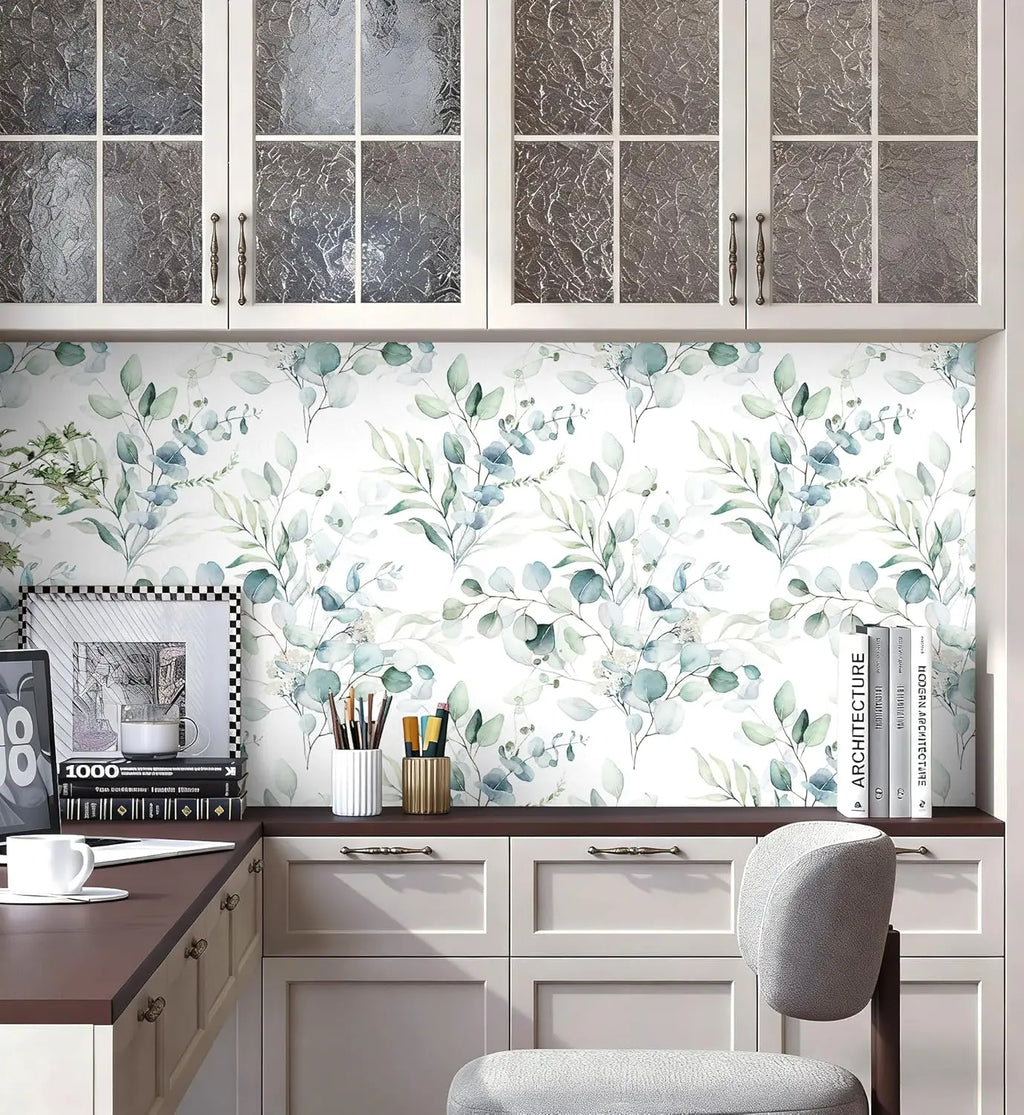 Boho Eucalyptus Peel and Stick Wallpaper