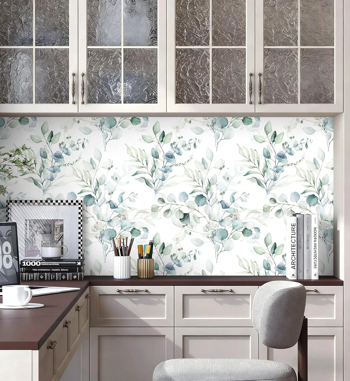 Boho Eucalyptus Peel and Stick Wallpaper