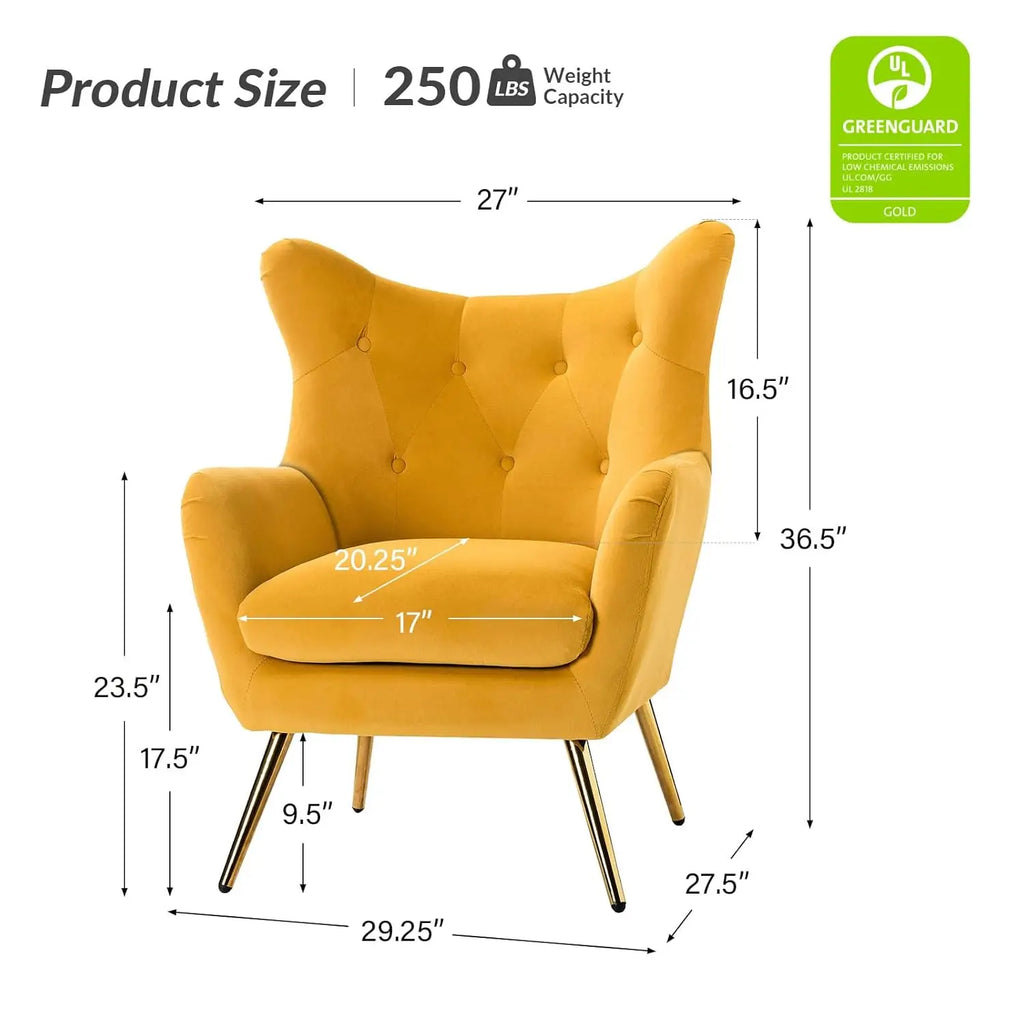 Modern Wingback Arm Chair