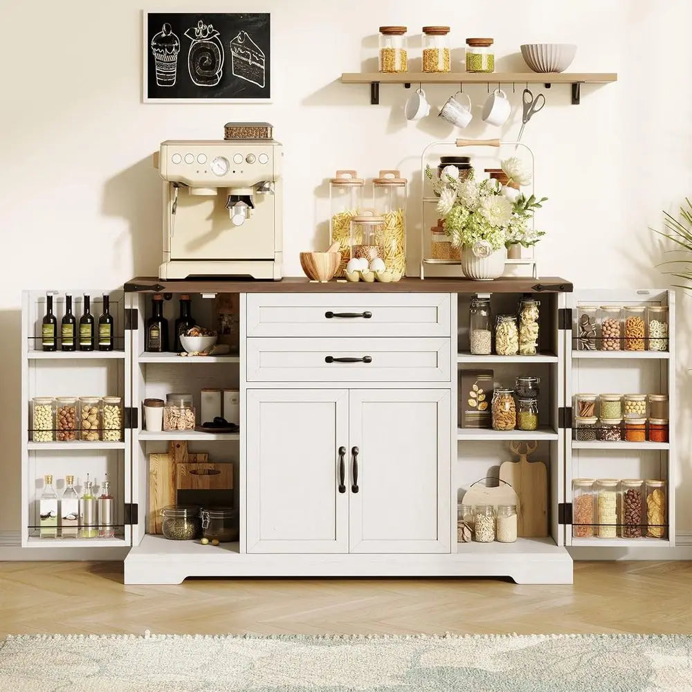 Farmhouse Kitchen Sideboard Buffet Cabinet