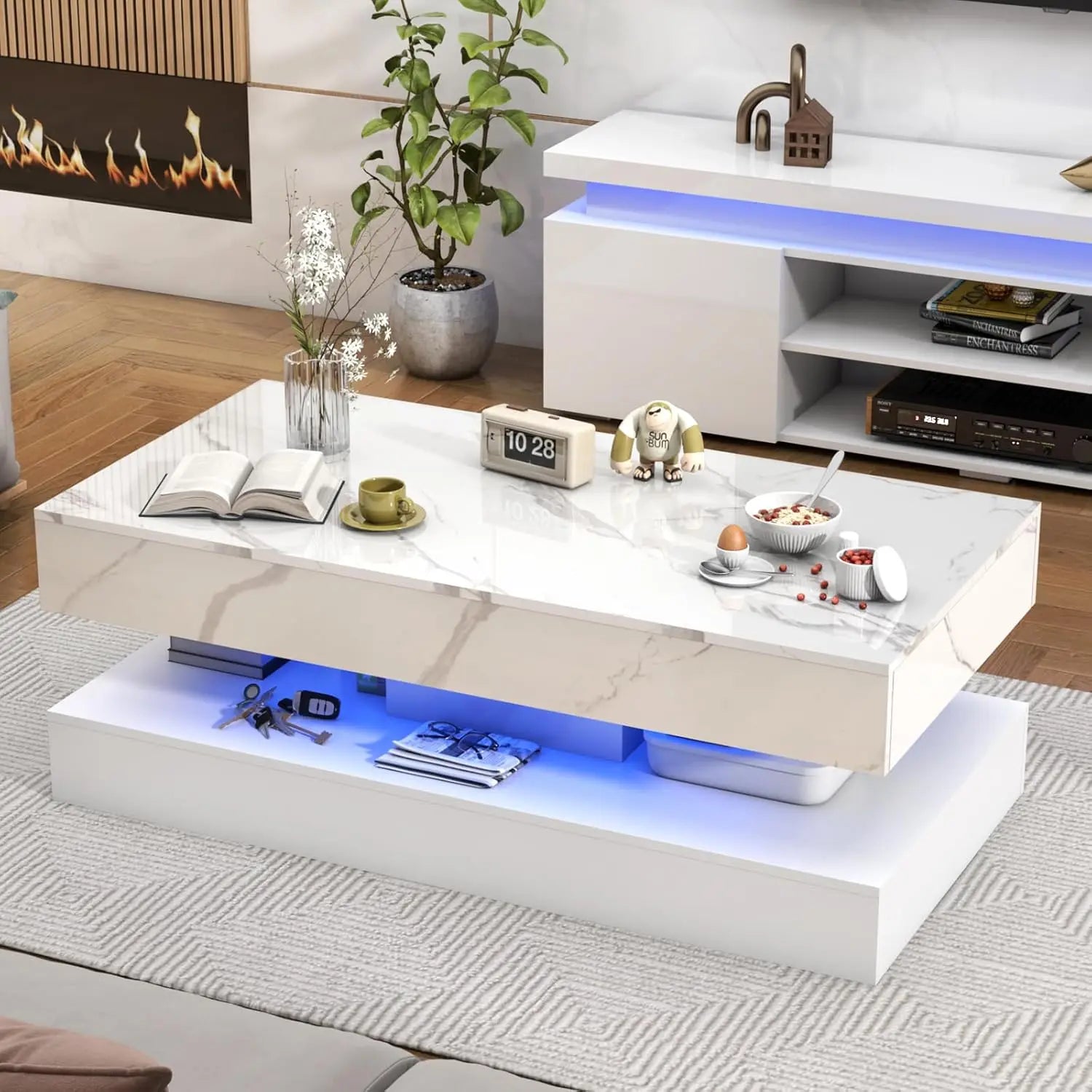 Modern Coffee Table with LED lights