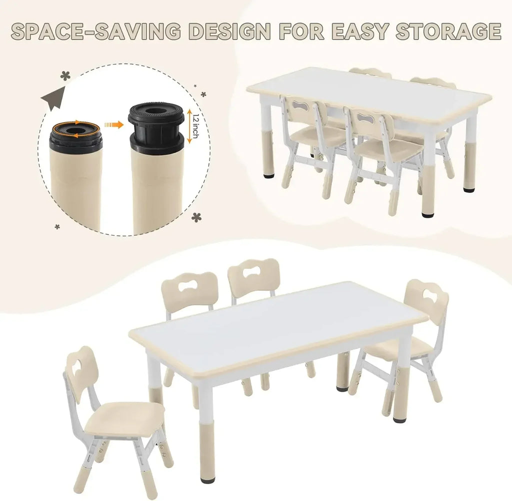 Kids Study Table and Chairs Set