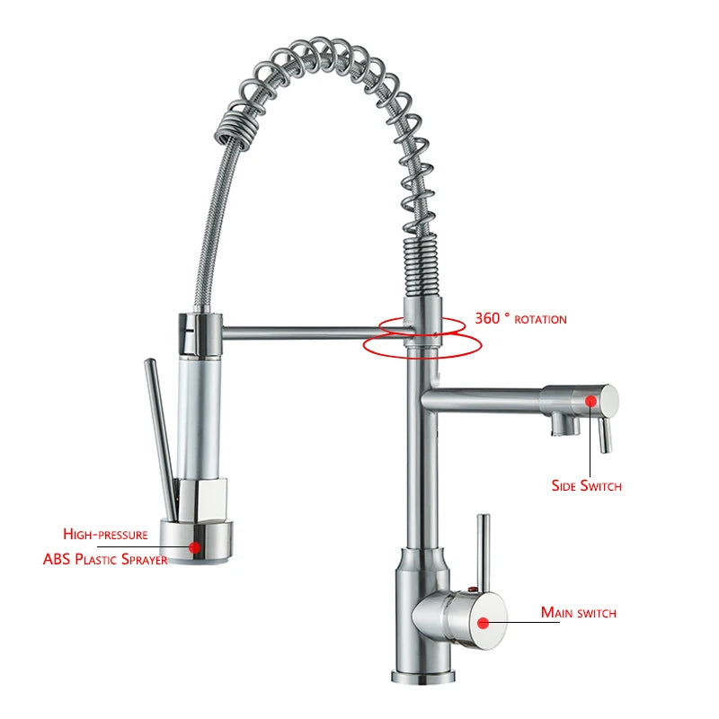 Kitchen Sink Faucet Pull Down Flexible Faucet