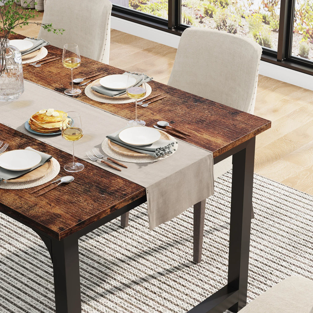 Industrial Rectangular Dining Table