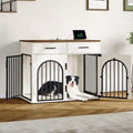 Large Dog Crate Furniture with 2 Storage Drawers