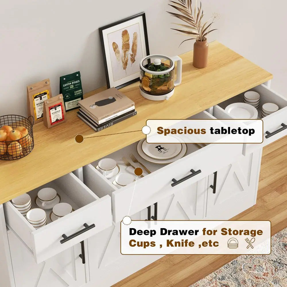 Farmhouse 53" Buffet Cabinet with Storage