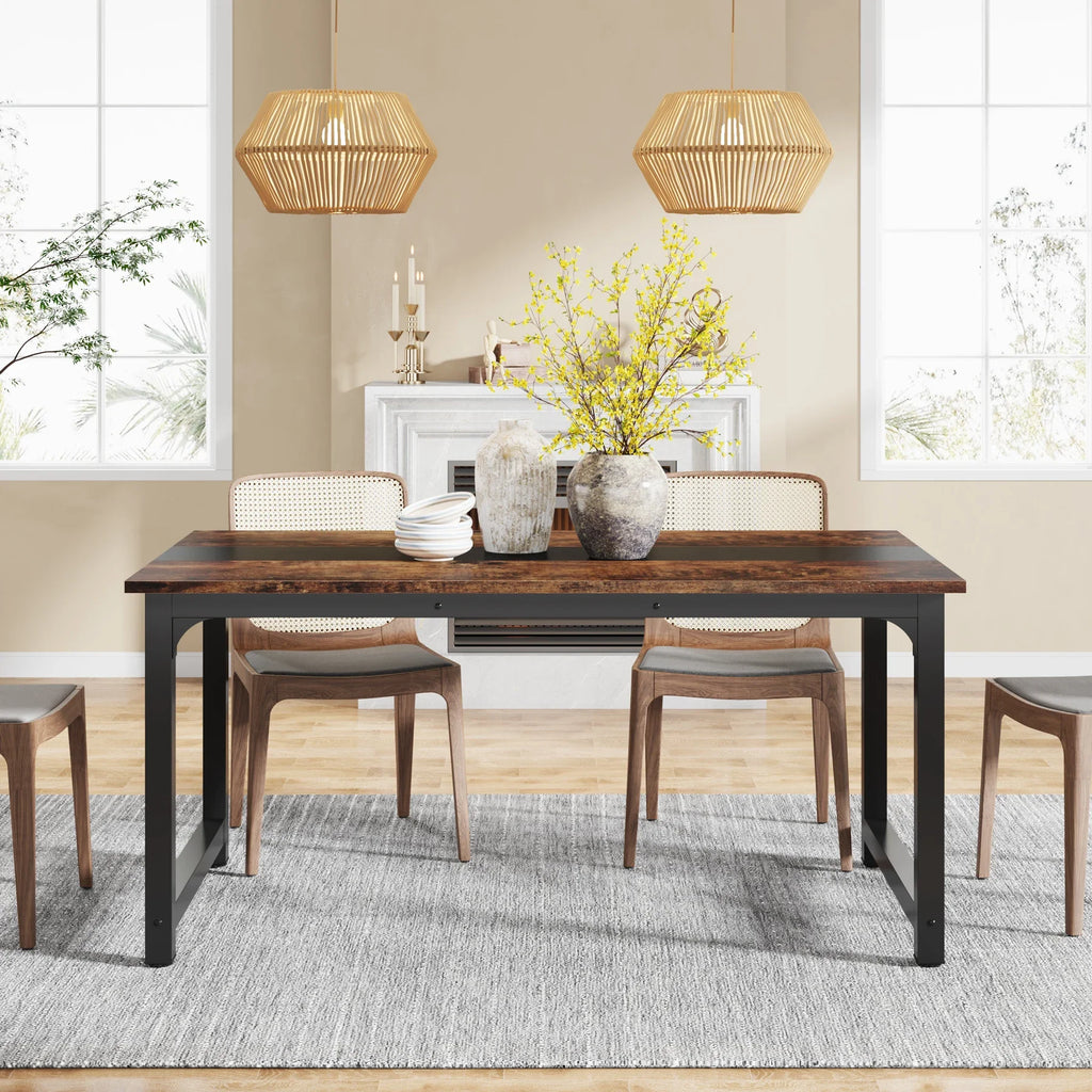 Industrial Rectangular Dining Table