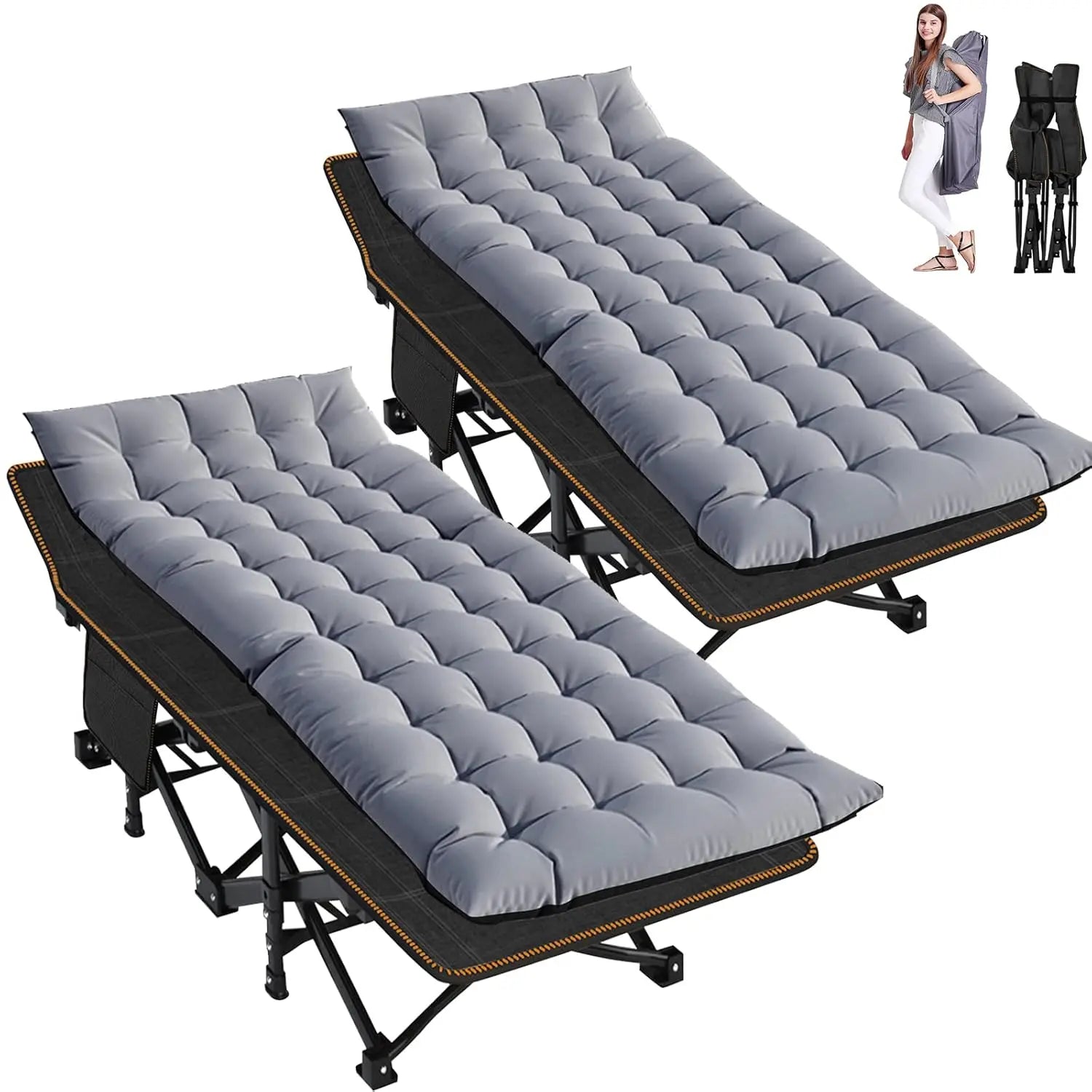 Oversized Folding Bed with Mattress Pad