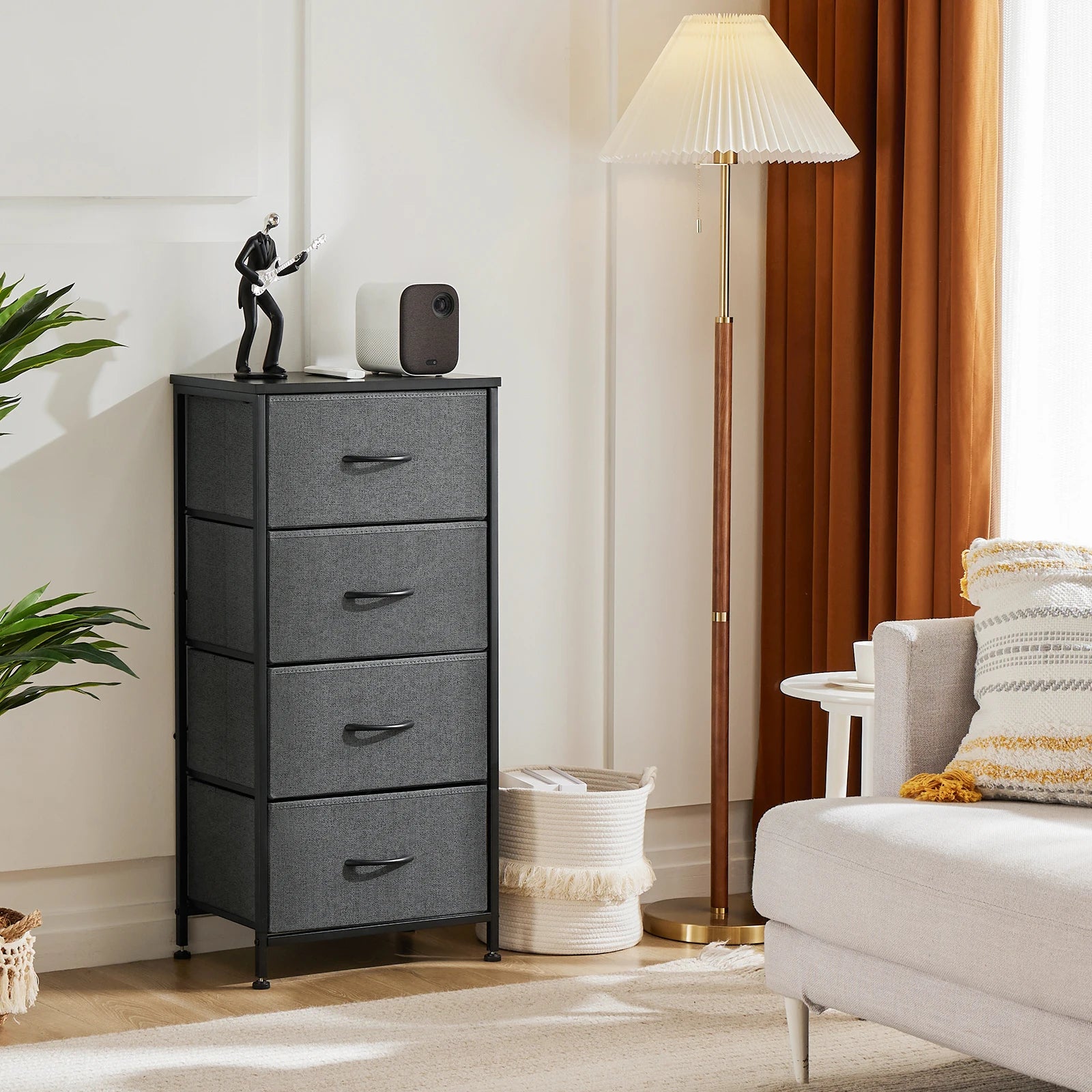Dresser With 4 Fabric Drawers