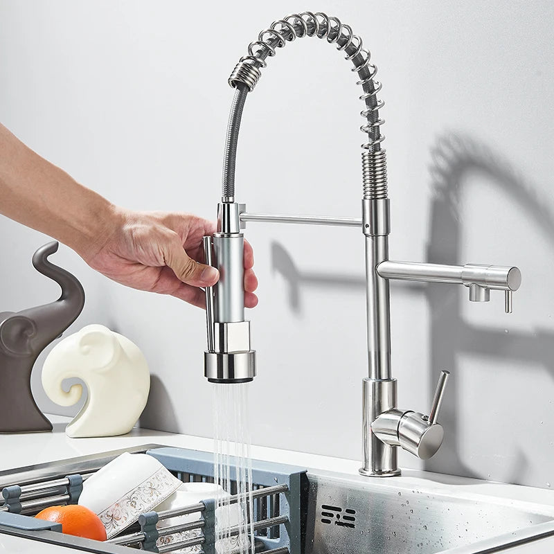 Chrome Pull Down Kitchen Faucet