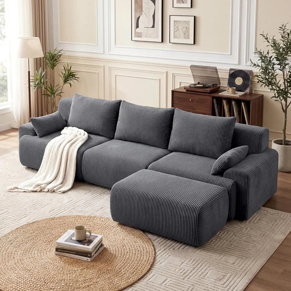 118'' Sectional Boneless Oversize Modular Couch