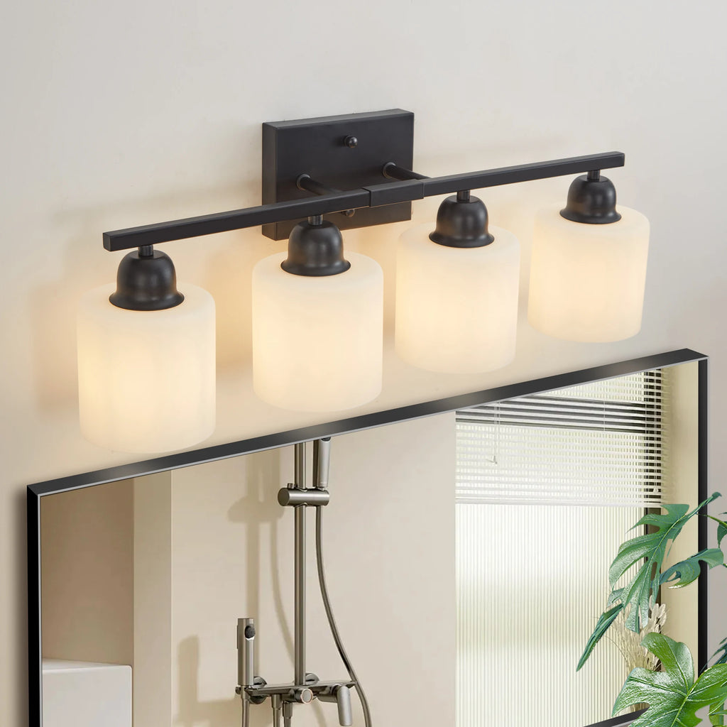 Modern Matte Black Over Vanity Lights
