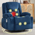 Oversized Swivel Recliner with Massage and Heat
