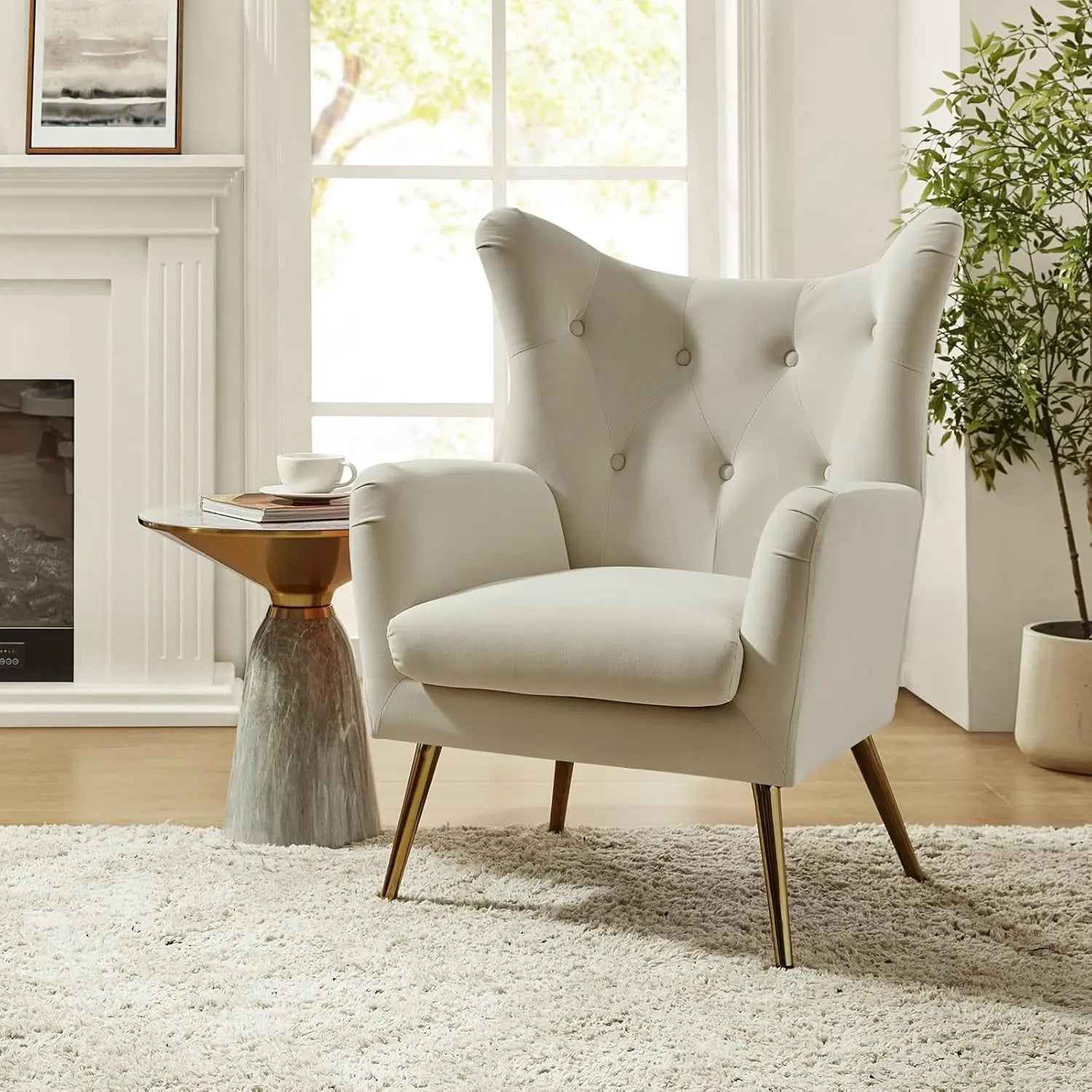 Modern Wingback Arm Chair
