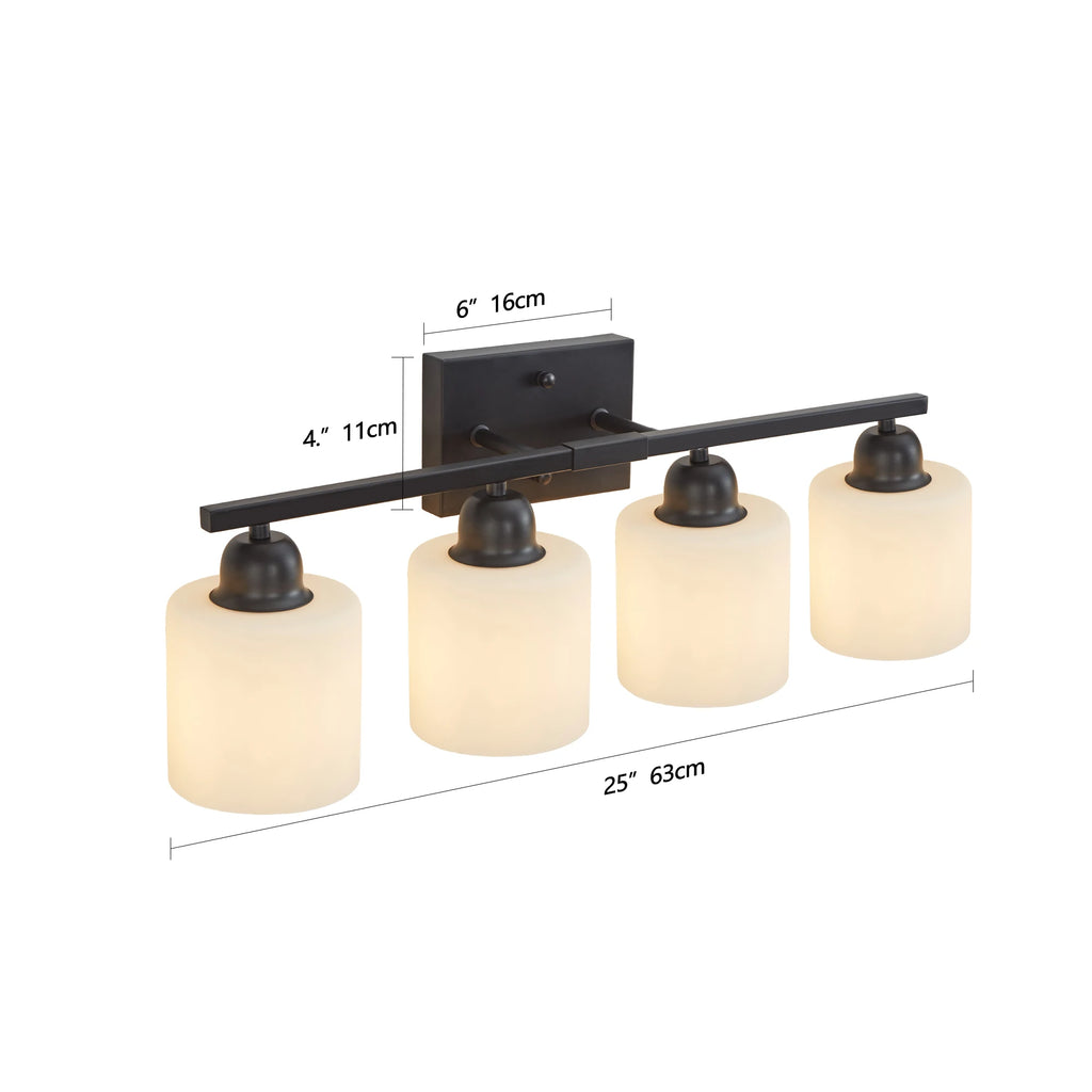 Modern Matte Black Over Vanity Lights